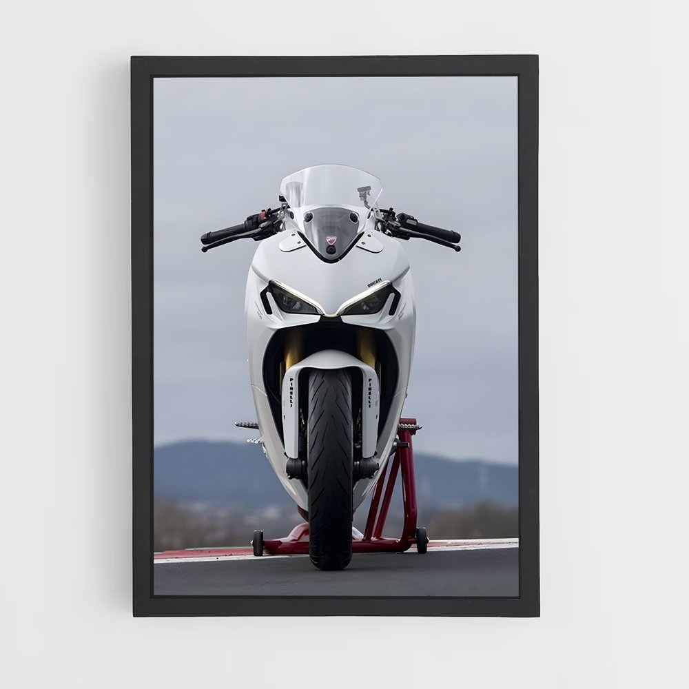 Poster Roadster Blanc – affiche Ducati (vue 2)